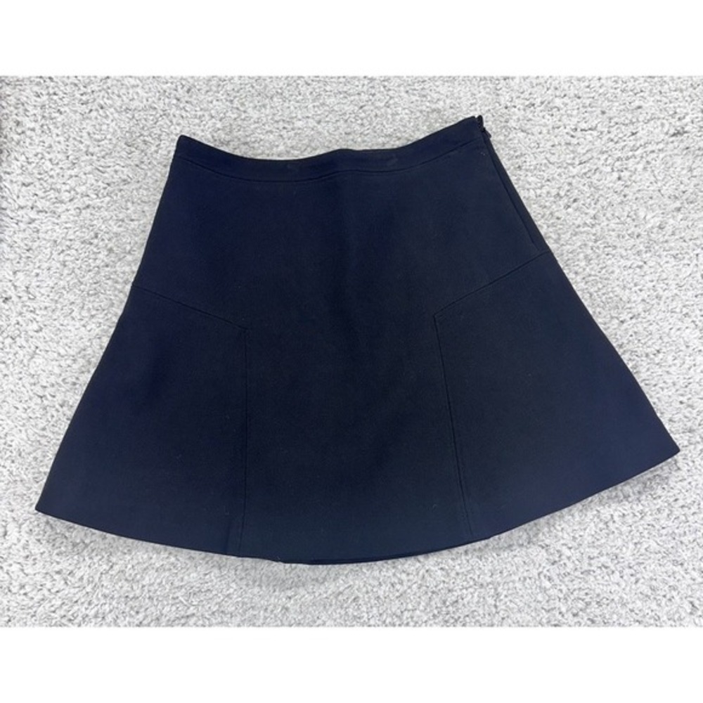 Michael Kors Women's Mini Skirt Black Size 0 A-Line Side Zip Stretch Lined Skirt